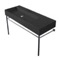 Matte Black Console Sink and Polished Chrome Stand, 40